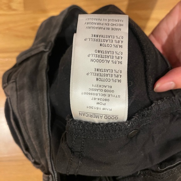 Good American size 2 / 26 SOFT-TECH GOOD CLASSIC SLIM STRAIGHT JEANS - Picture 4 of 6